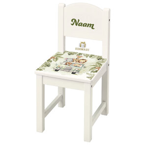 Kinderstoeltje Wit - Jungle Safari Ontwerp