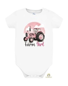 Farm Girl Pink – Single Jersey Baby Romper