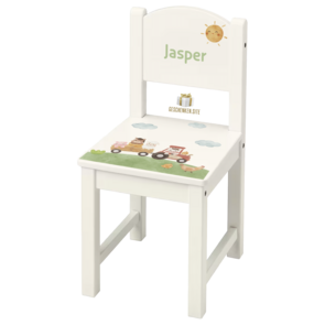 Wagentje Vol Vriendjes - Kinderstoeltje met Naam | Boerderijdieren collectie